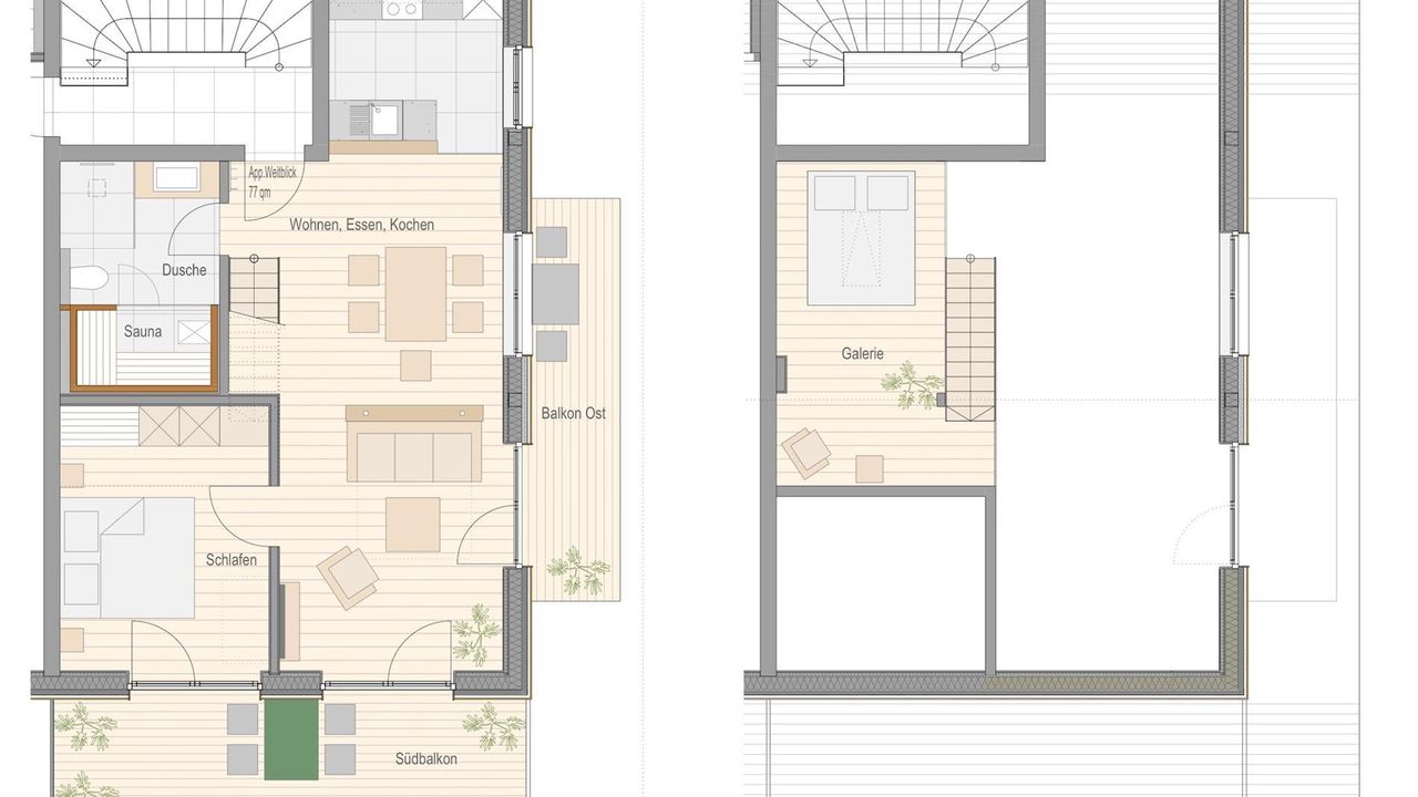 Ferienwohnung Weitblick - Grundriss Ferienwohnung Weitblick - Grundriss